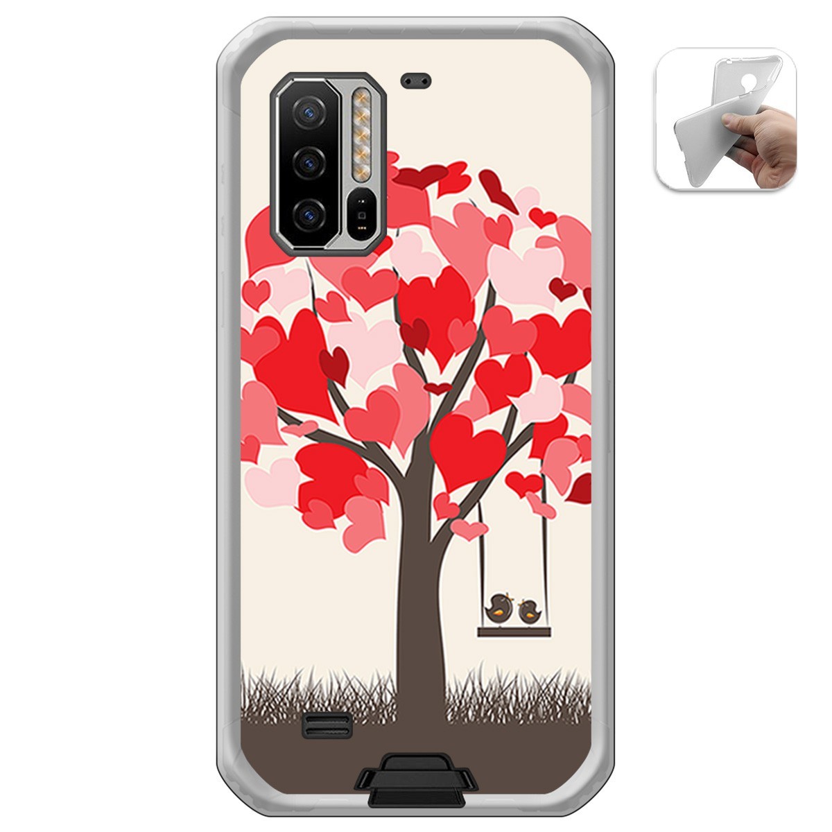 Funda Gel Tpu para Ulefone Armor 7 diseño Pajaritos Dibujos