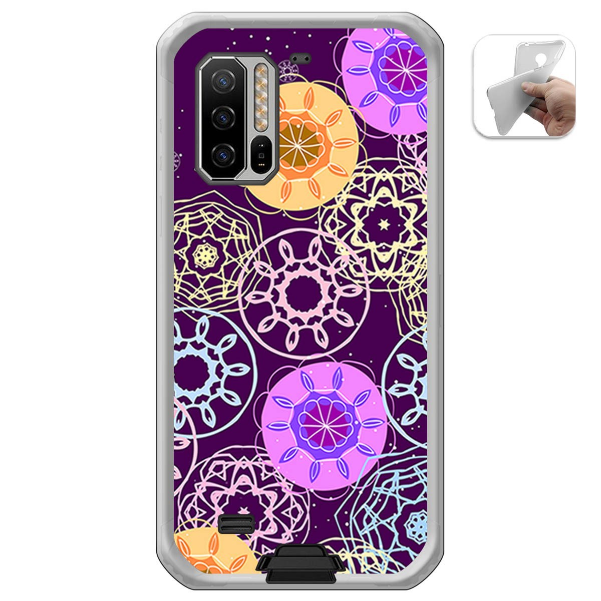 Funda Gel Tpu para Ulefone Armor 7 diseño Radial Dibujos