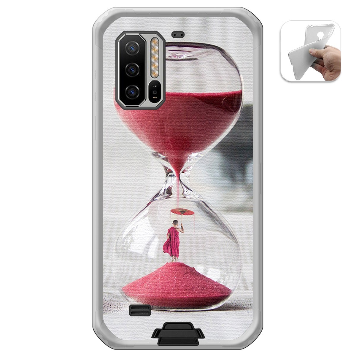 Funda Gel Tpu para Ulefone Armor 7 diseño Reloj Dibujos