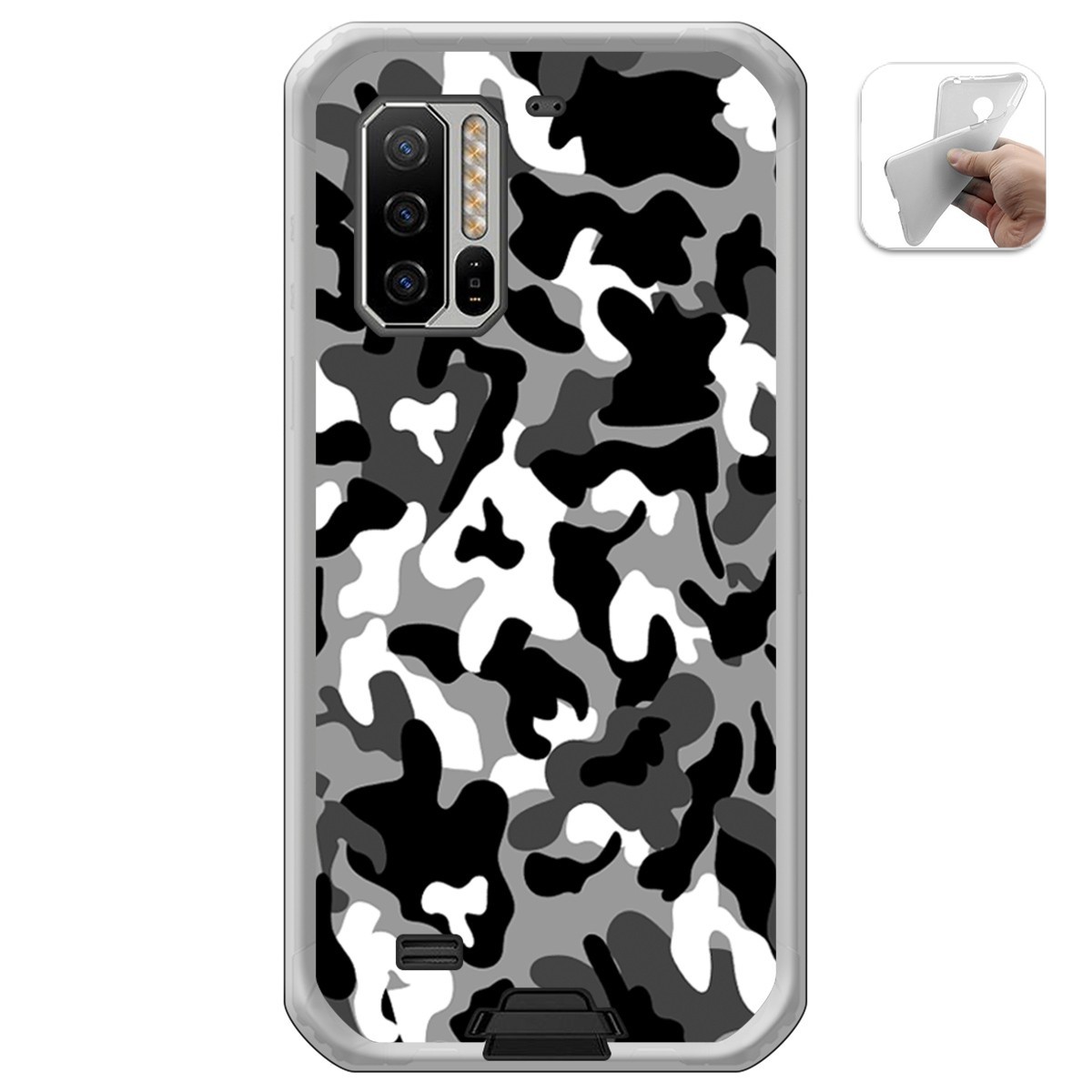 Funda Gel Tpu para Ulefone Armor 7 diseño Snow Camuflaje Dibujos