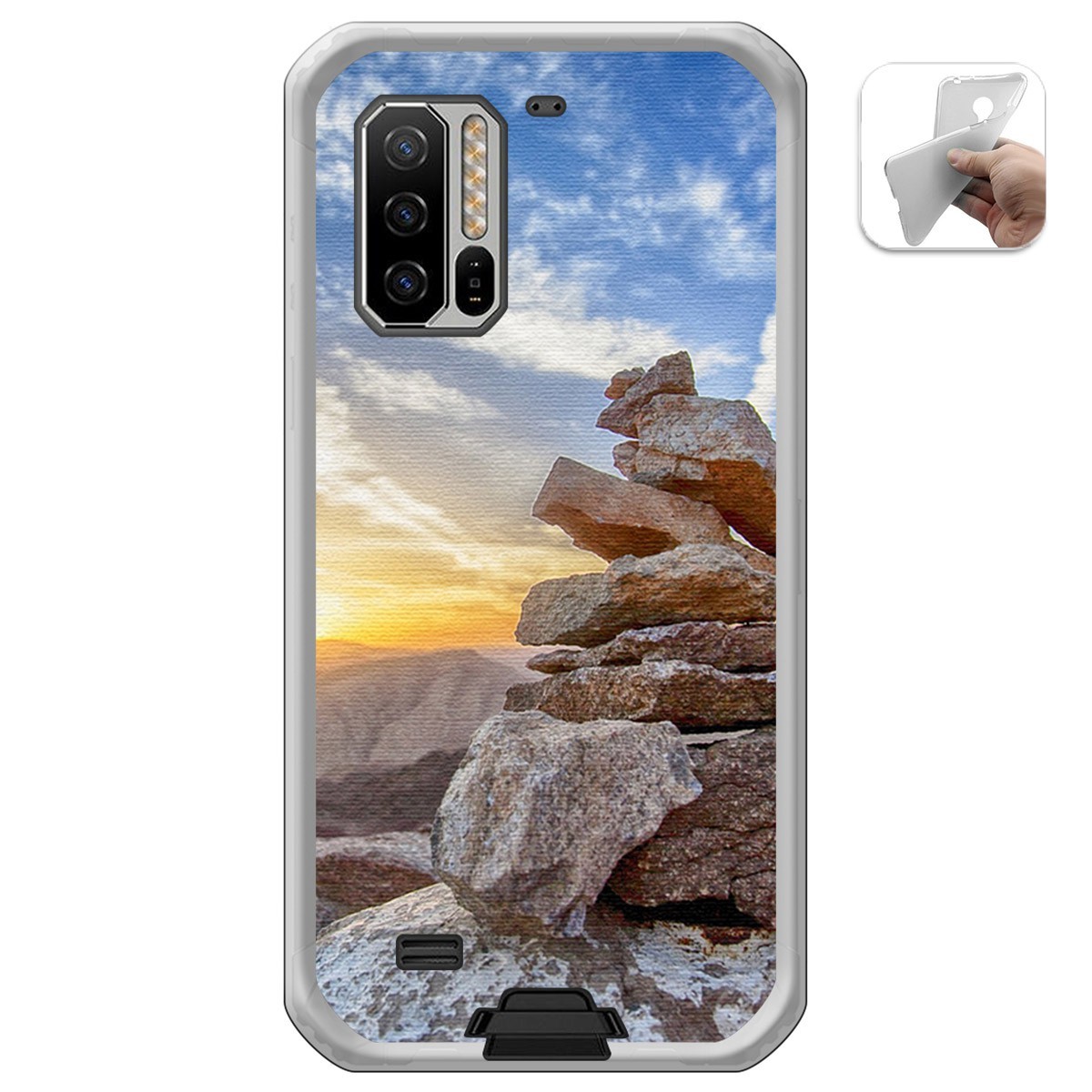 Funda Gel Tpu para Ulefone Armor 7 diseño Sunset Dibujos
