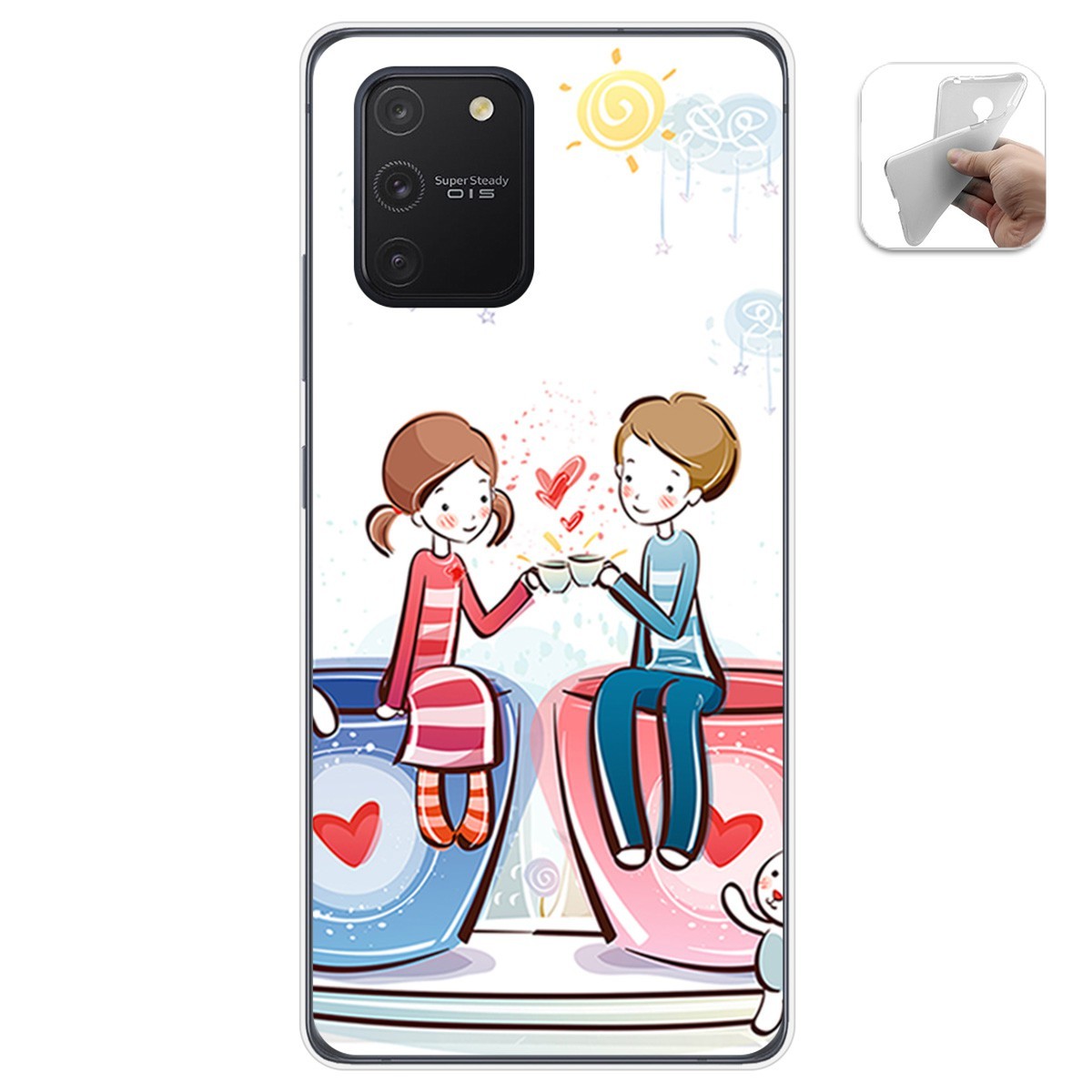 Funda Gel Tpu para Samsung Galaxy S10 Lite diseño Café Dibujos