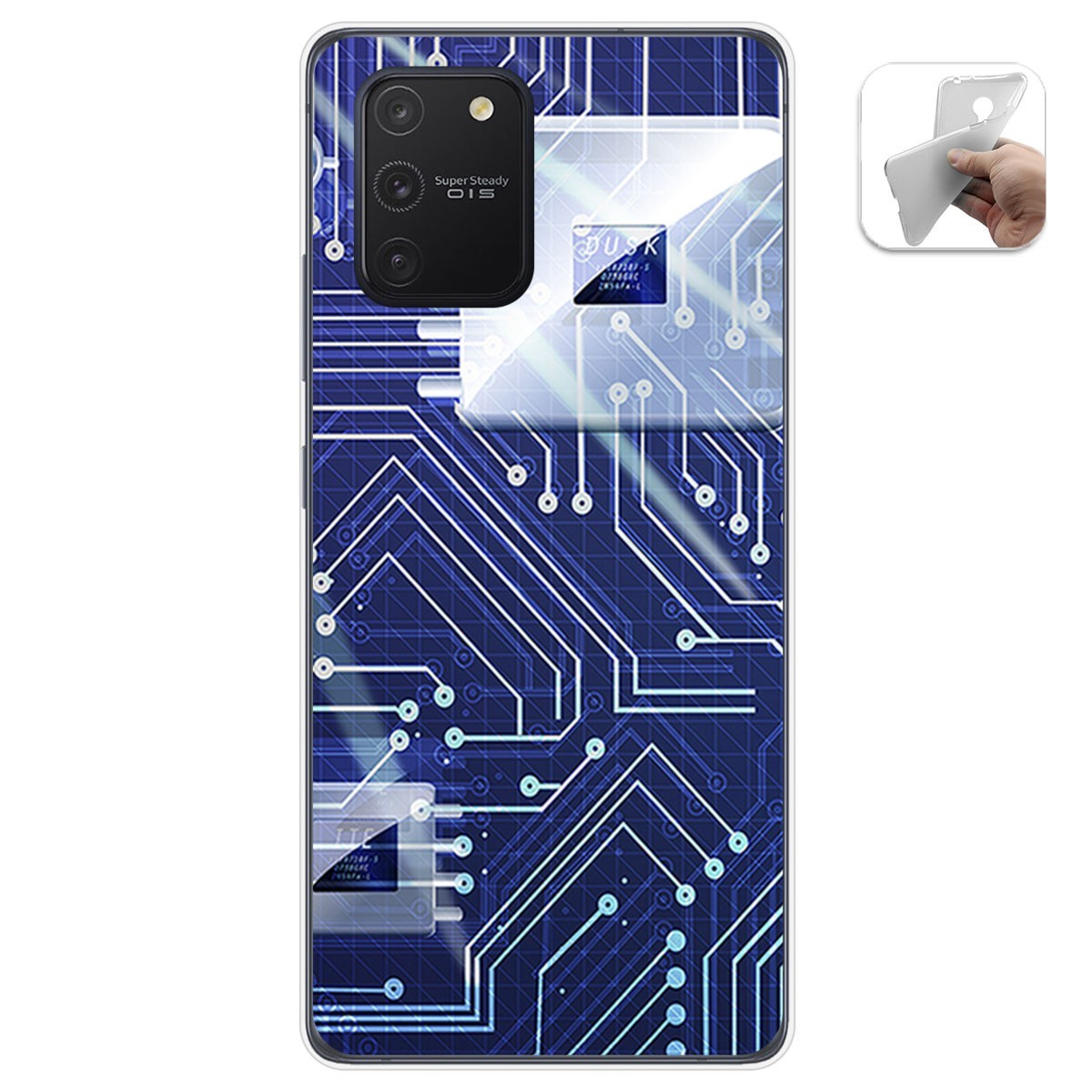 Funda Gel Tpu para Samsung Galaxy S10 Lite diseño Circuito Dibujos