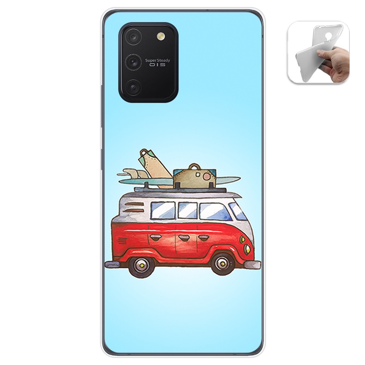 Funda Gel Tpu para Samsung Galaxy S10 Lite diseño Furgoneta Dibujos
