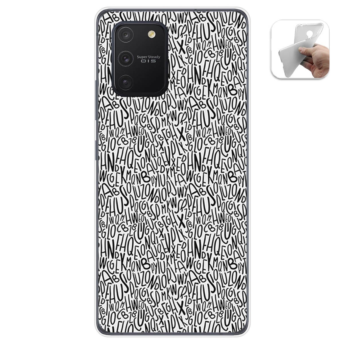 Funda Gel Tpu para Samsung Galaxy S10 Lite diseño Letras Dibujos