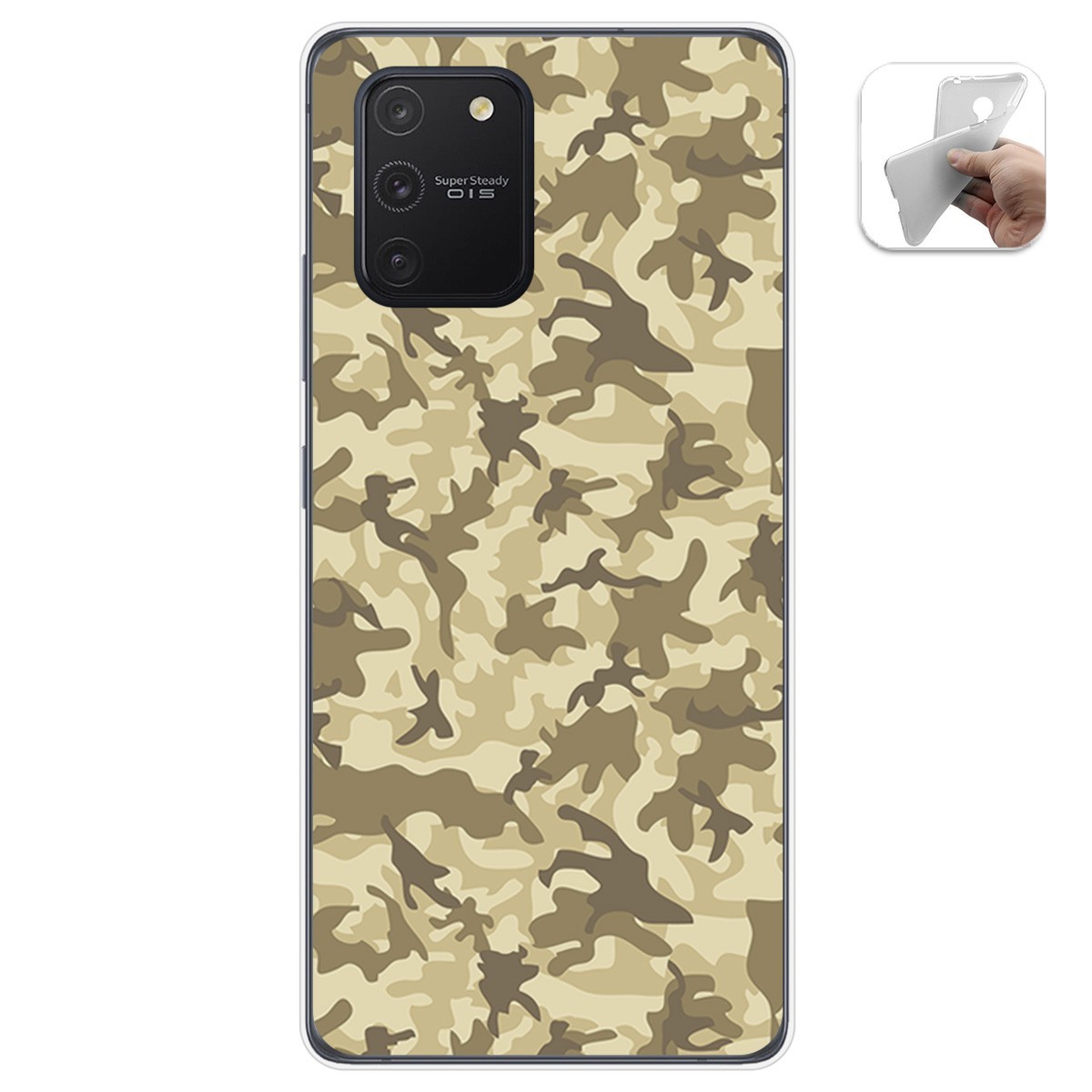 Funda Gel Tpu para Samsung Galaxy S10 Lite diseño Sand Camuflaje Dibujos