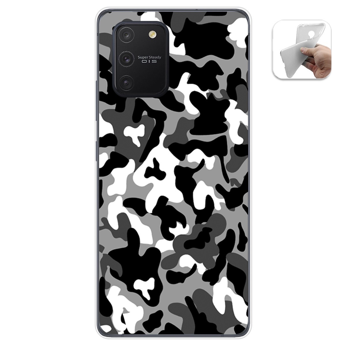 Funda Gel Tpu para Samsung Galaxy S10 Lite diseño Snow Camuflaje Dibujos