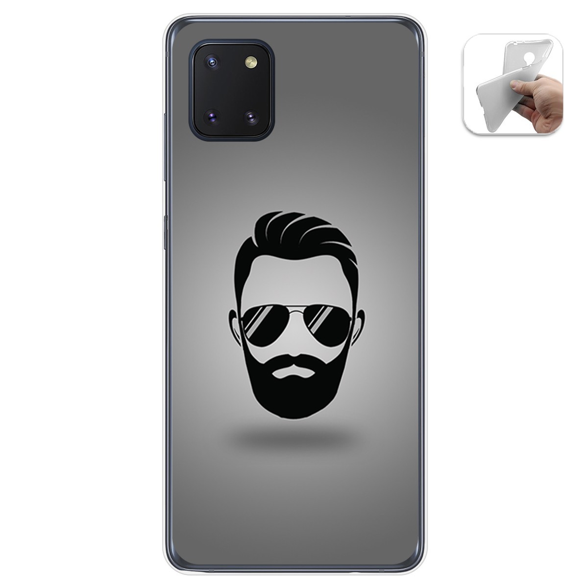 Funda Gel Tpu para Samsung Galaxy Note 10 Lite diseño Barba Dibujos