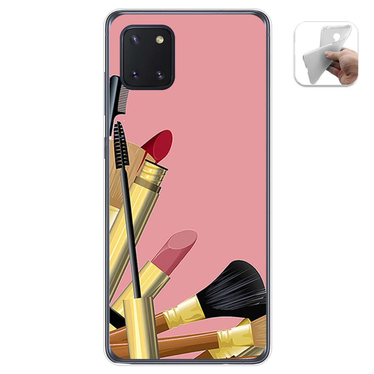 Funda Gel Tpu para Samsung Galaxy Note 10 Lite diseño Brochas Dibujos