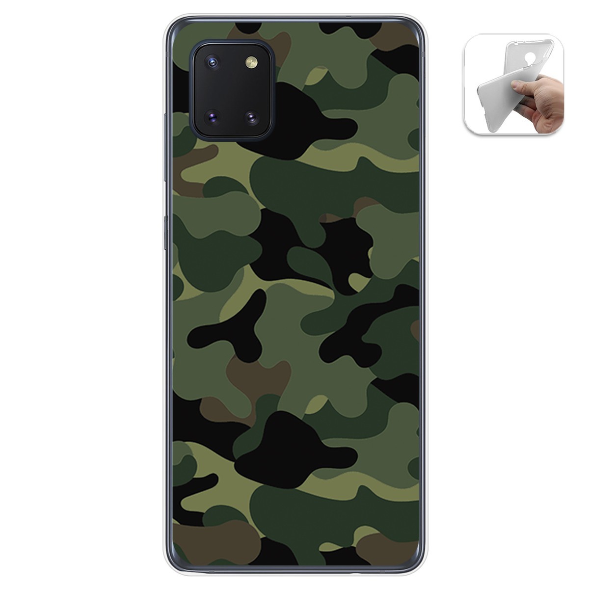 Funda Gel Tpu para Samsung Galaxy Note 10 Lite diseño Camuflaje Dibujos