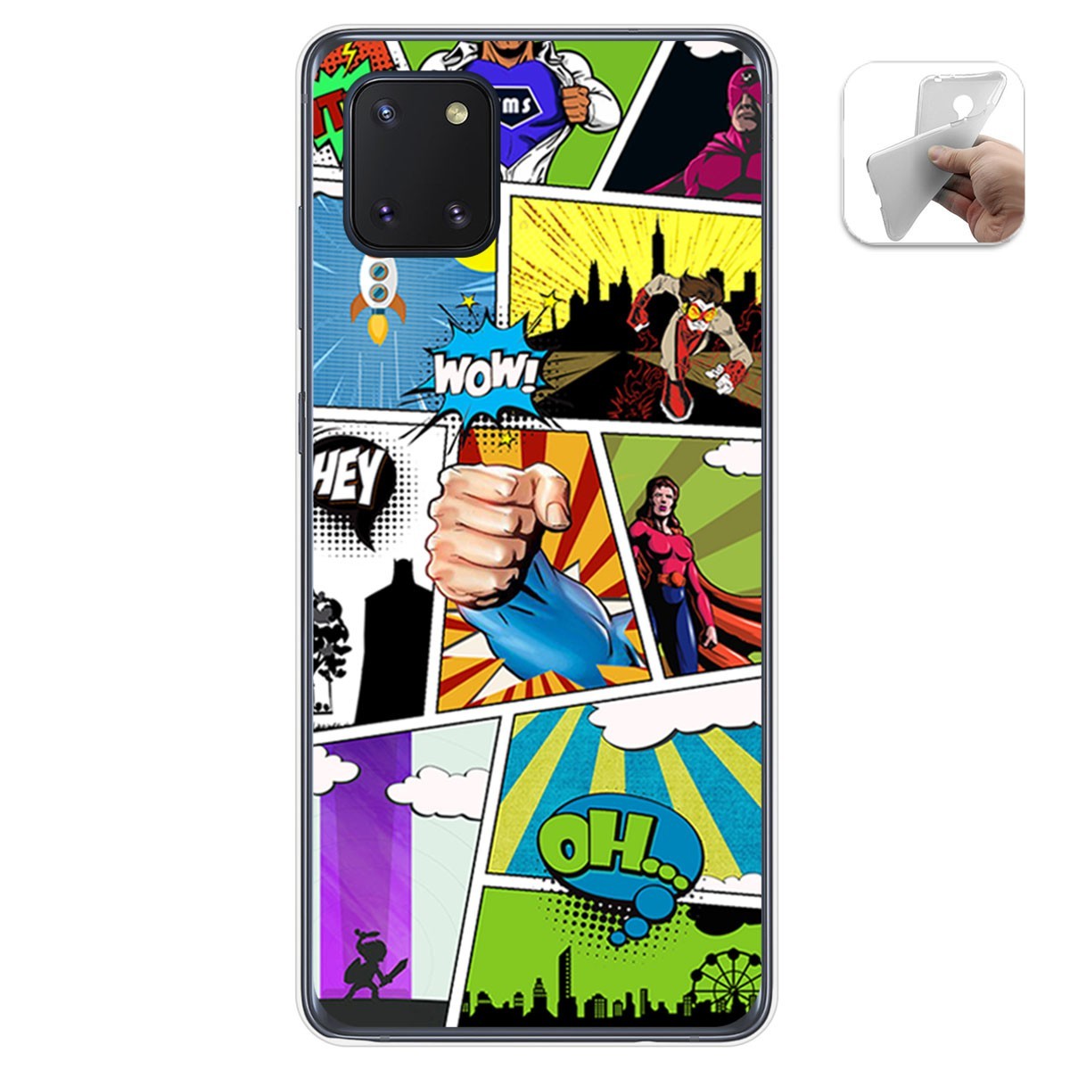 Funda Gel Tpu para Samsung Galaxy Note 10 Lite diseño Comic Dibujos