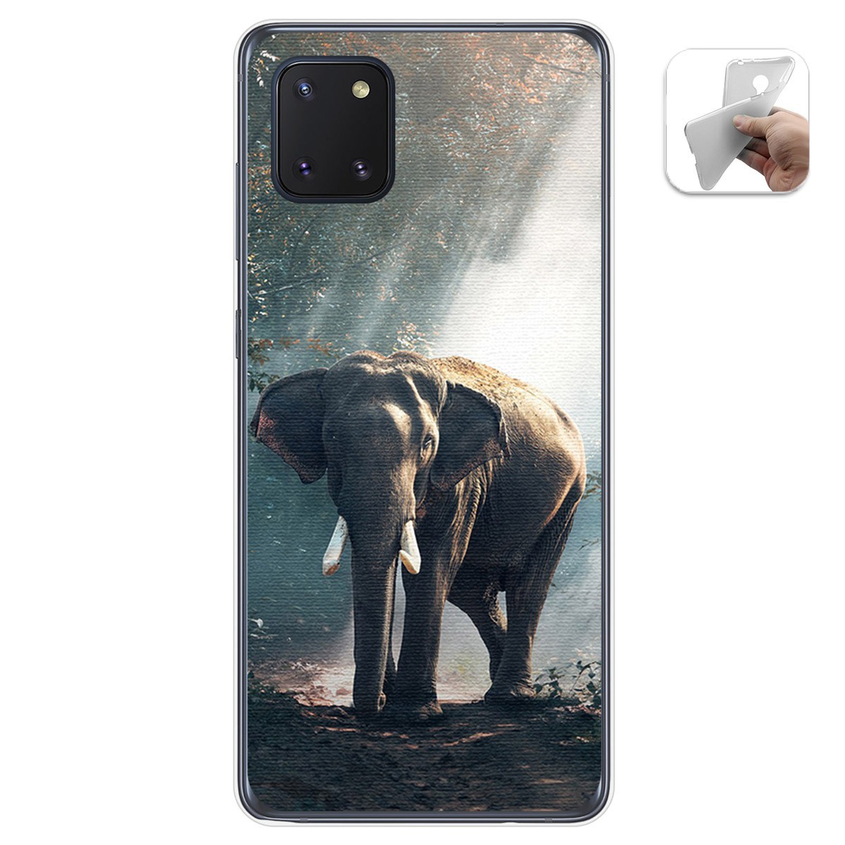 Funda Gel Tpu para Samsung Galaxy Note 10 Lite diseño Elefante Dibujos