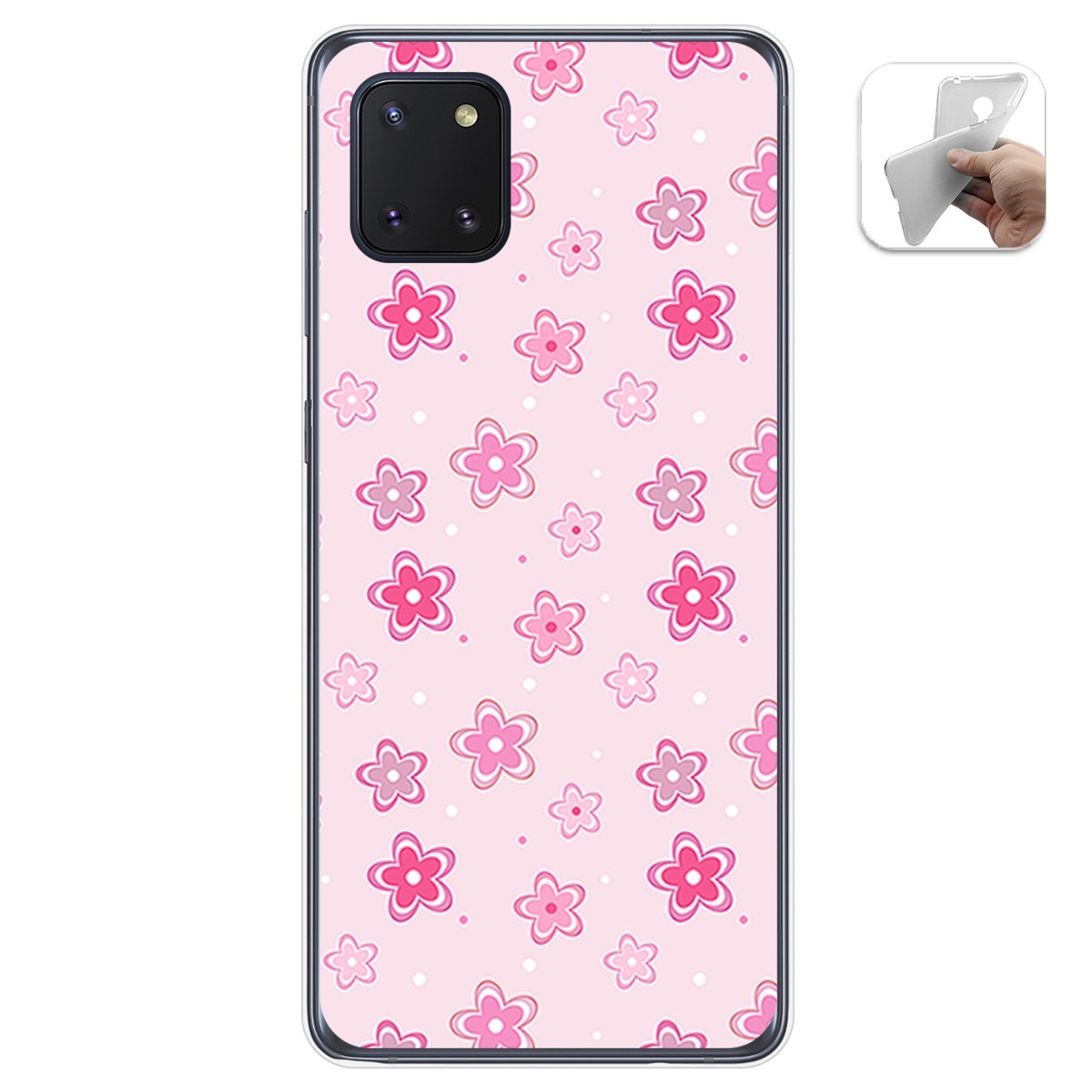 Funda Gel Tpu para Samsung Galaxy Note 10 Lite diseño Flores Dibujos