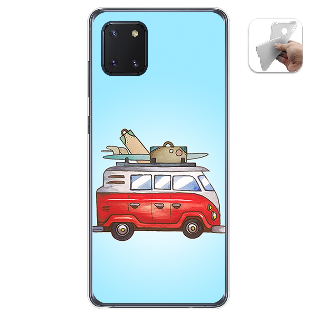 Funda Gel Tpu para Samsung Galaxy Note 10 Lite diseño Furgoneta Dibujos