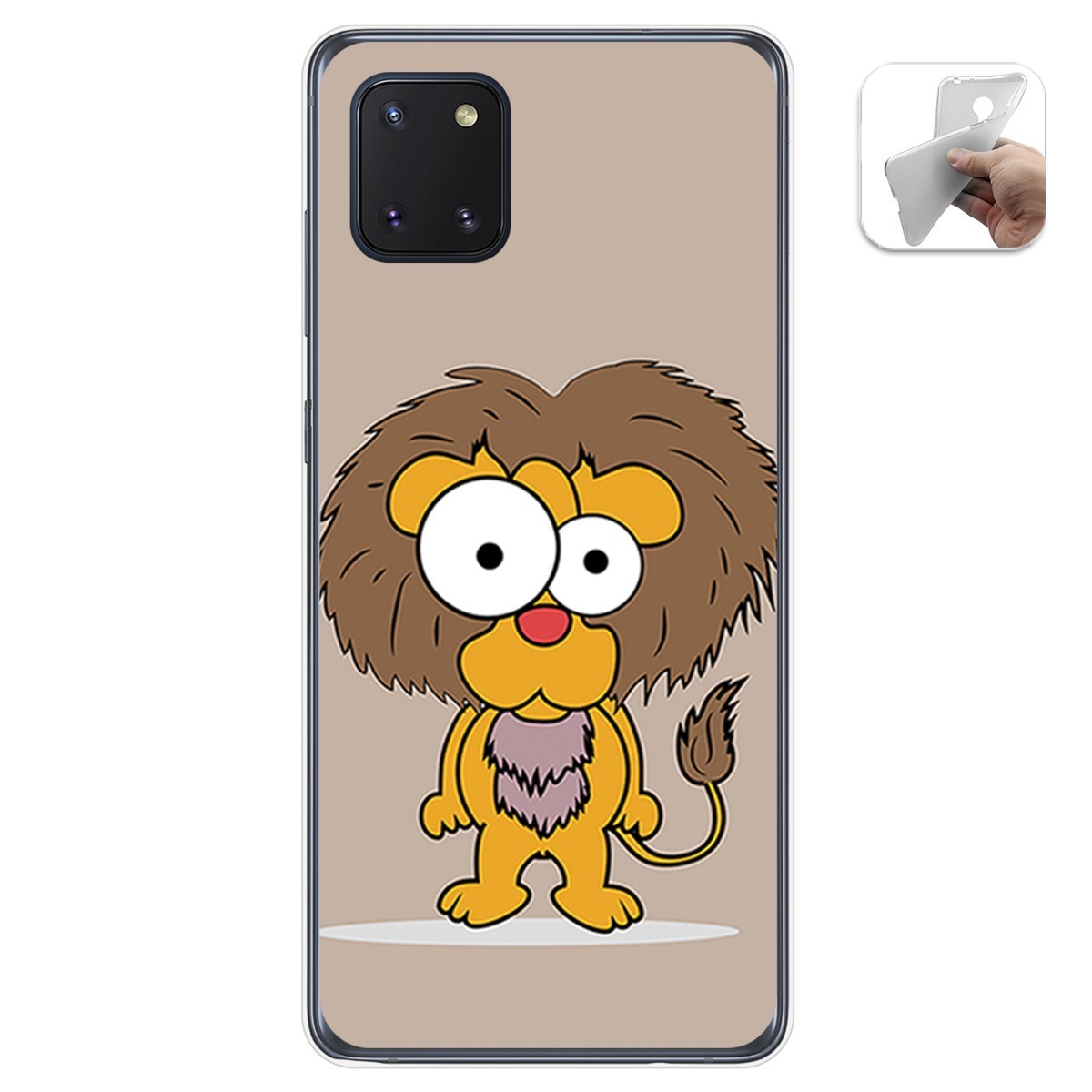 Funda Gel Tpu para Samsung Galaxy Note 10 Lite diseño Leon Dibujos