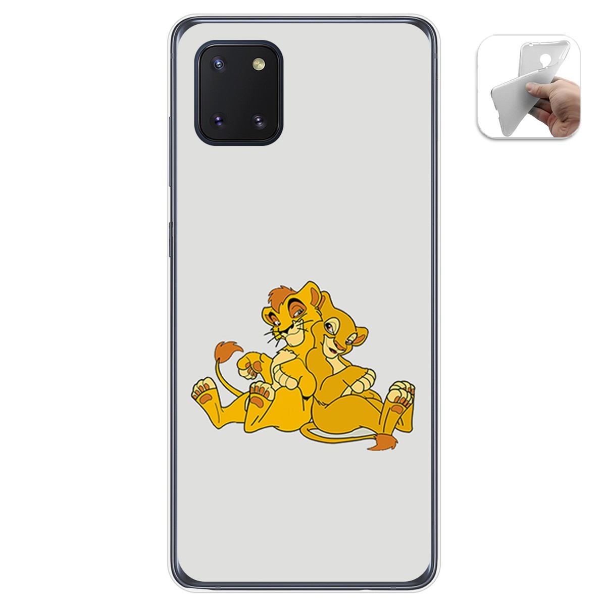 Funda Gel Tpu para Samsung Galaxy Note 10 Lite diseño Leones Dibujos