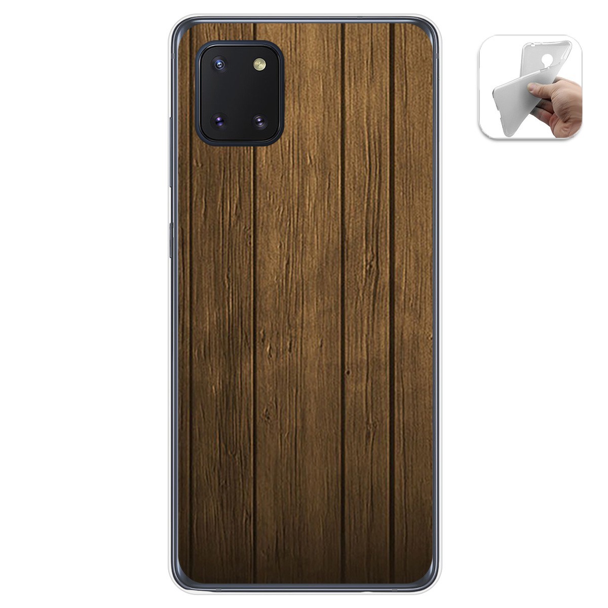 Funda Gel Tpu para Samsung Galaxy Note 10 Lite diseño Madera Dibujos