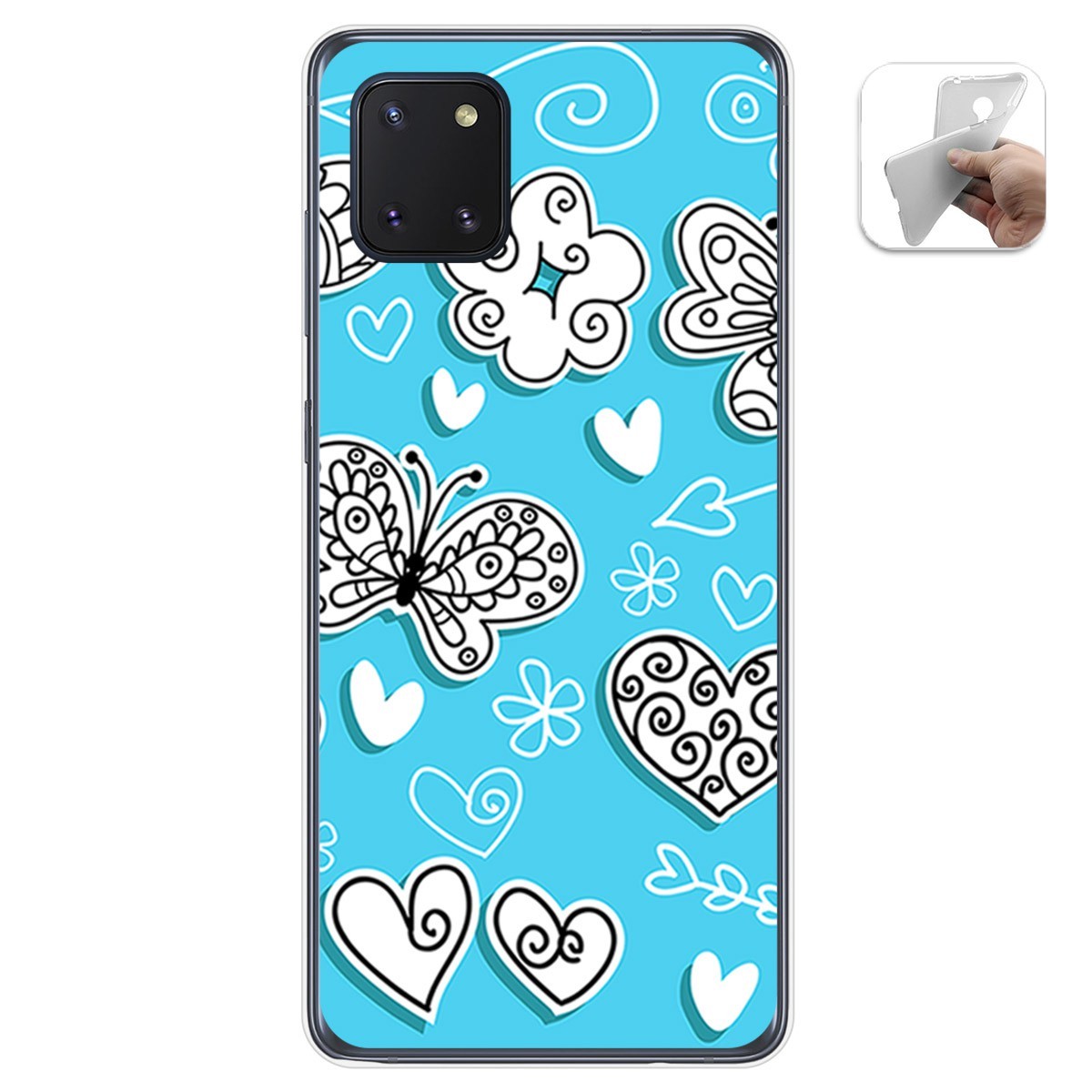 Funda Gel Tpu para Samsung Galaxy Note 10 Lite diseño Mariposas Dibujos