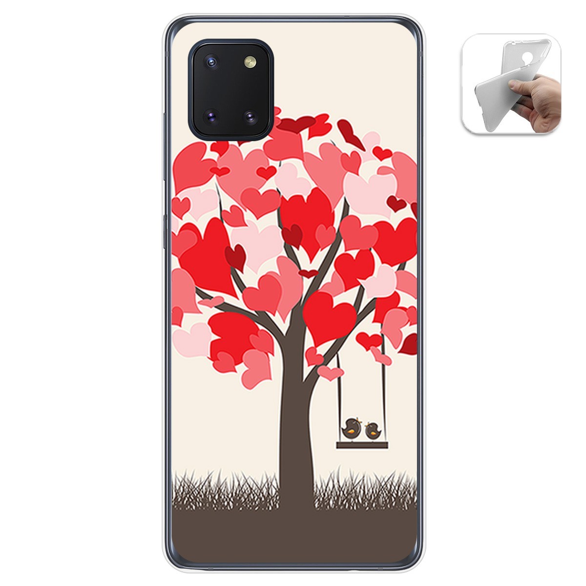 Funda Gel Tpu para Samsung Galaxy Note 10 Lite diseño Pajaritos Dibujos