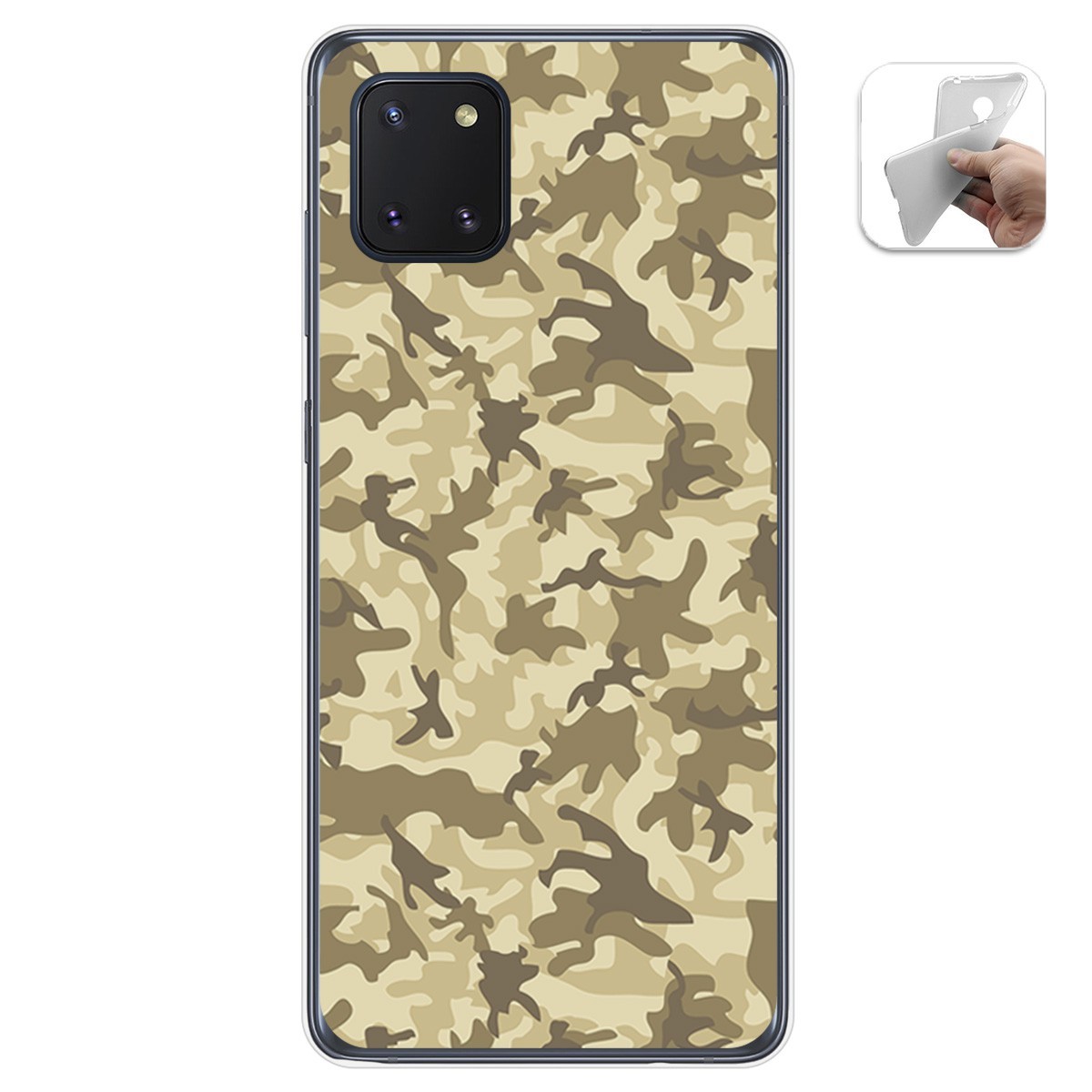 Funda Gel Tpu para Samsung Galaxy Note 10 Lite diseño Sand Camuflaje Dibujos