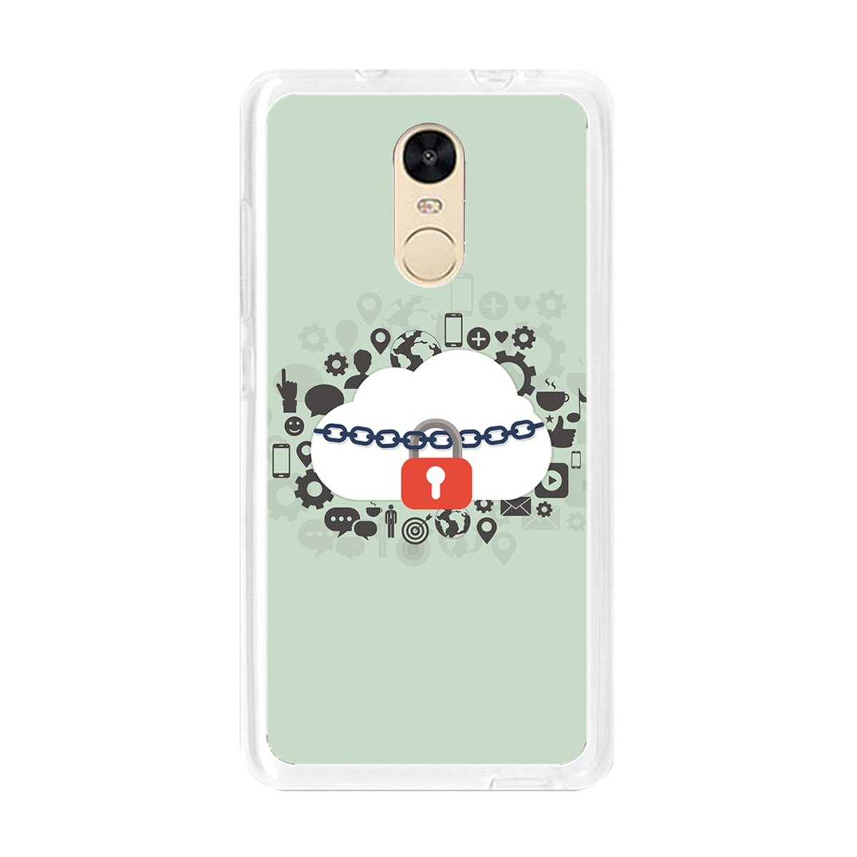 Funda Gel Tpu para Xiaomi Redmi Note 4  / Note 4 Pro Diseño Nube Dibujos