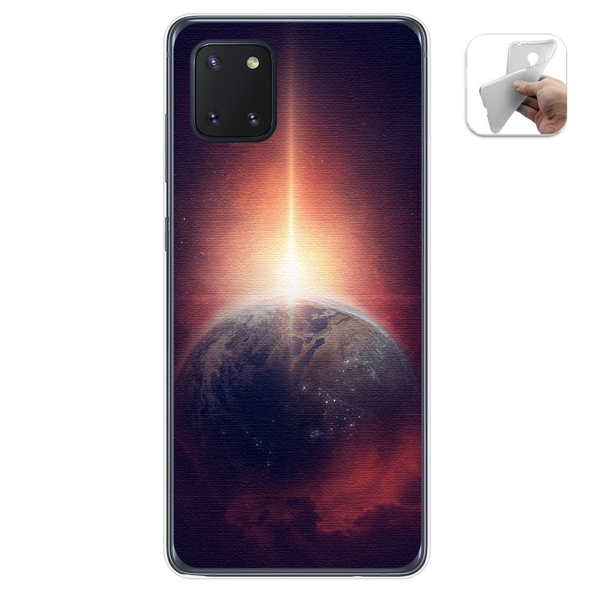 Funda Gel Tpu para Samsung Galaxy Note 10 Lite diseño Tierra Dibujos