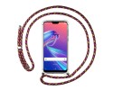 Funda Colgante Transparente para Asus Zenfone Max M2 con Cordon Rosa / Dorado