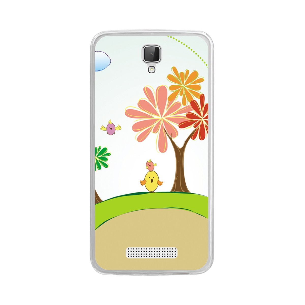 Funda Gel Tpu para Zte Blade L5 / L5 Plus Diseño Primavera Dibujos