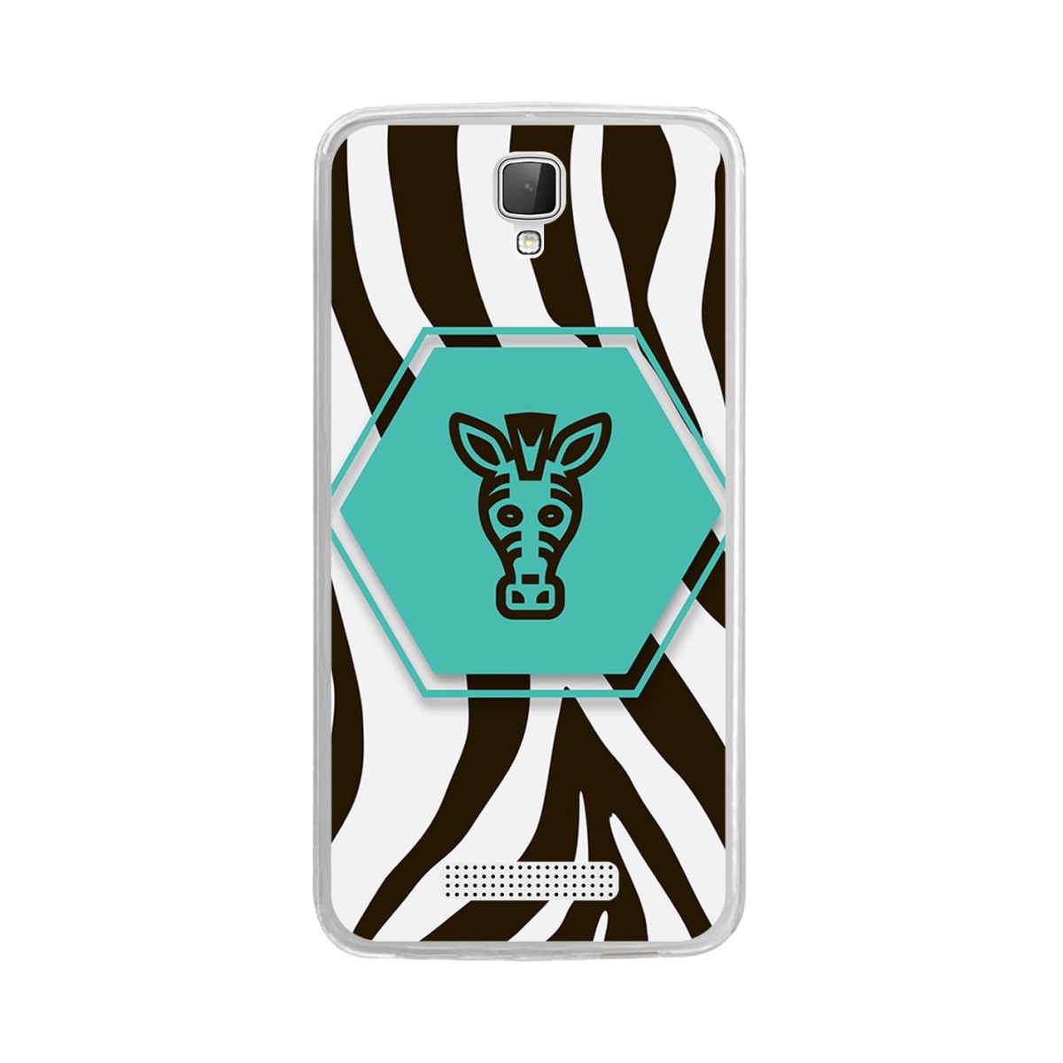 Funda Gel Tpu para Zte Blade L5 / L5 Plus Diseño Cebra Dibujos
