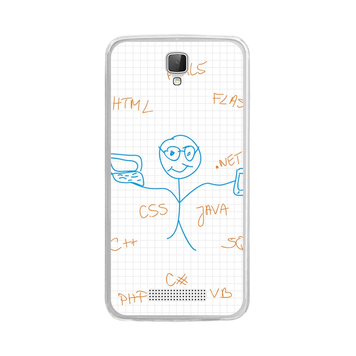 Funda Gel Tpu para Zte Blade L5 / L5 Plus Diseño Informatico Dibujos