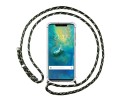 Funda Colgante Transparente para Huawei Mate 20 Pro con Cordon Verde / Dorado