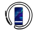 Funda Colgante Transparente para Huawei P Smart + Plus 2019 con Cordon Negro