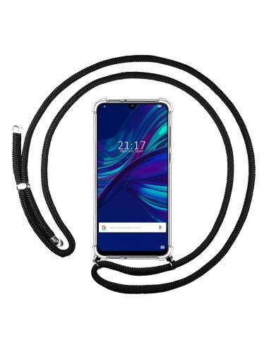 Funda Colgante Transparente para Huawei P Smart 2019 / Honor 10 Lite con Cordon Negro