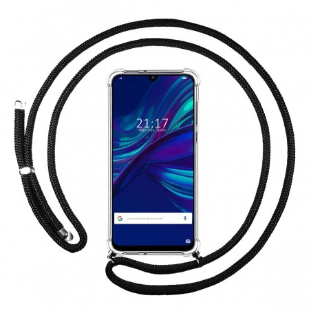 Funda Colgante Transparente para Huawei P Smart 2019 / Honor 10 Lite con Cordon Negro
