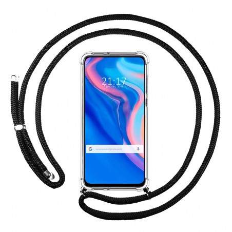 Funda Colgante Transparente para Huawei P Smart Z con Cordon Negro
