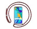 Funda Colgante Transparente para Huawei P30 con Cordon Rosa / Dorado