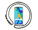 Funda Colgante Transparente para Huawei P30 con Cordon Verde / Dorado