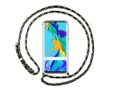 Funda Colgante Transparente para Huawei P30 Pro con Cordon Verde / Dorado