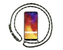 Funda Colgante Transparente para Huawei Y6 2019 / Y6s 2019 con Cordon Verde / Dorado
