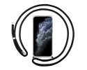 Funda Colgante Transparente para Iphone 11 Pro (5.8) con Cordon Negro