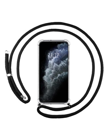 Funda Colgante Transparente para Iphone 11 Pro (5.8) con Cordon Negro