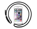Funda Colgante Transparente para Iphone 6 Plus / 6S Plus con Cordon Negro