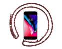 Funda Colgante Transparente para Iphone 7 / 8 con Cordon Rosa / Dorado