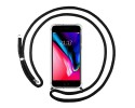 Funda Colgante Transparente para Iphone 7 Plus / 8 Plus con Cordon Negro