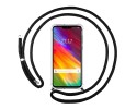 Funda Colgante Transparente para Lg G7 Fit con Cordon Negro