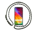 Funda Colgante Transparente para Lg G7 Fit con Cordon Verde / Dorado