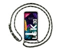 Funda Colgante Transparente para Lg K30 con Cordon Verde / Dorado