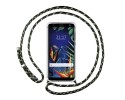 Funda Colgante Transparente para Lg K40 con Cordon Verde / Dorado