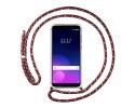 Funda Colgante Transparente para Meizu M6T con Cordon Rosa / Dorado
