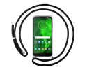 Funda Colgante Transparente para Motorola Moto G6 con Cordon Negro